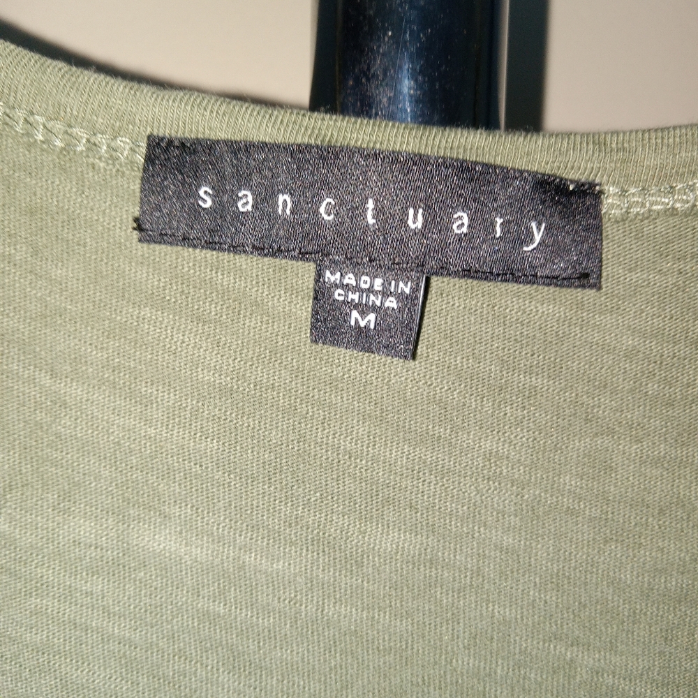Sancutary Green Lakeside Short Sleeve Cold Shoulder Knee Length Dress Medium - Picture 10 of 10